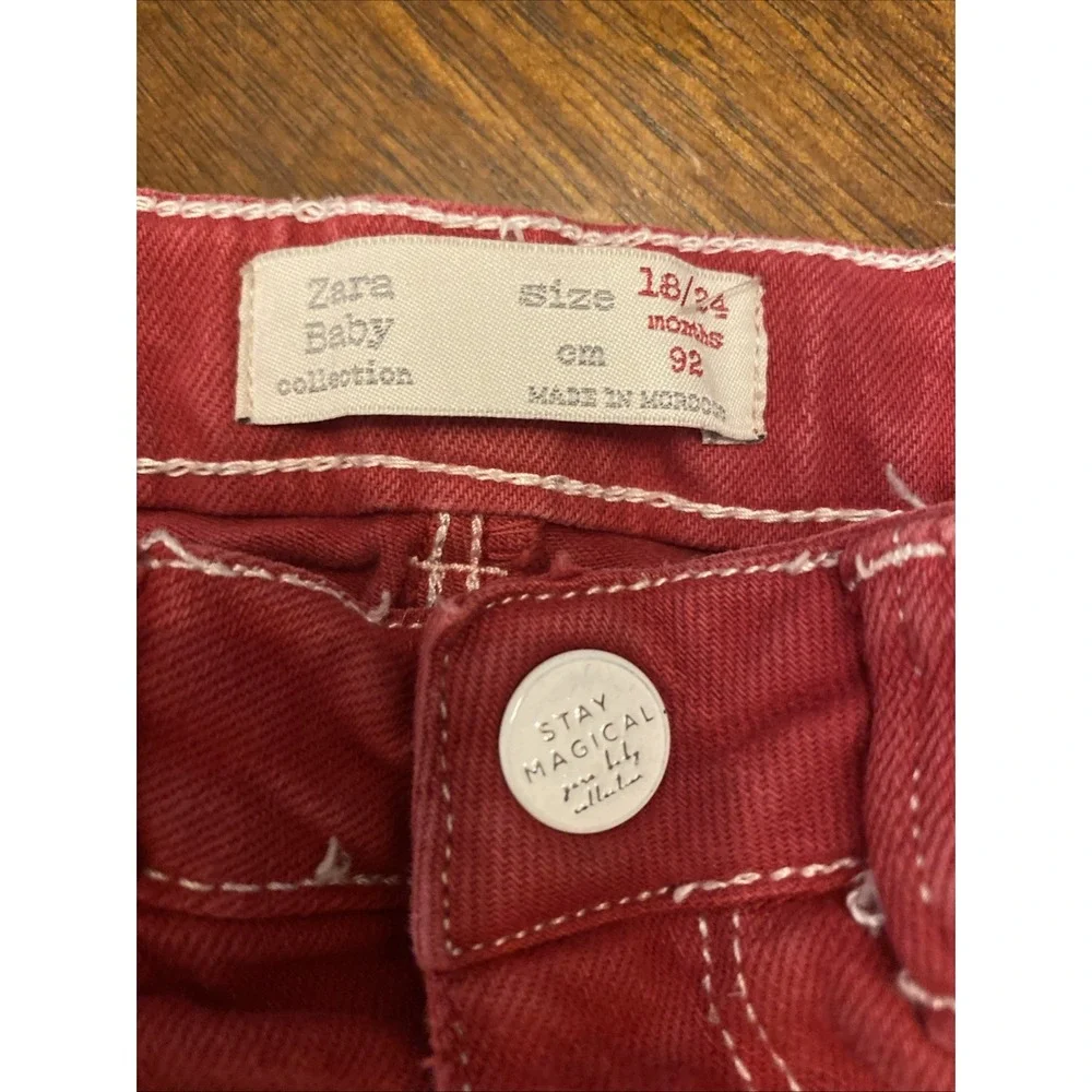 Zara Baby Collection Red Skinny Stretchy Jeans‎ - 12-18 Months